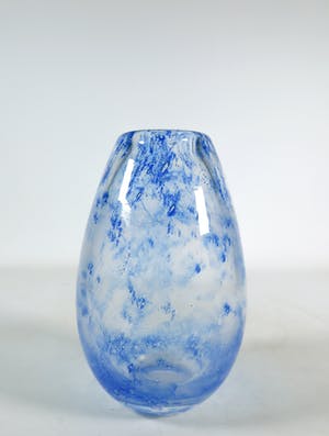 Floris Meydam - Helderglazen vaas met blauw kopen? Bied vanaf 70!