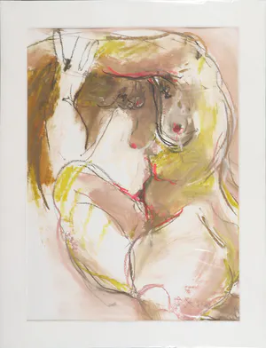 Franscz Witte - Gemengde techniek op papier, Abstract naakt kopen? Bied vanaf 1!