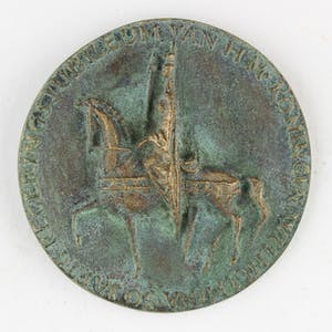 Loekie Metz - Bronzen penning: Regeringsjubileum Koningin Wilhelmina, 1948 kopen? Bied vanaf 55!