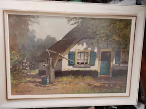 Arnout van Gilst - Boerenerf met kippen. kaufen? Bieten Sie von 75!