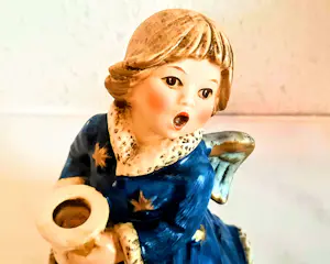 Porzellanfabrik W. Goebel - Engel Figur Keramik Spieluhr HX328 von 1965 spielt Stille Nacht Höhe 17 cm kopen? Bied vanaf 70!