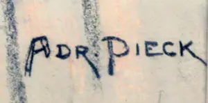 Adri Pieck - zittende pauwen op het dak kopen? Bied vanaf 325!