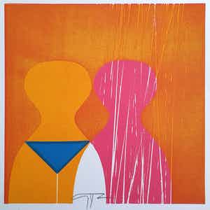 Adrian de Gijzel - Linosnede | Zonder titel verkocht voor € 55!