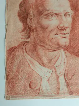 Onbekend - Roodkrijt tekening kopen? Bied vanaf 90!