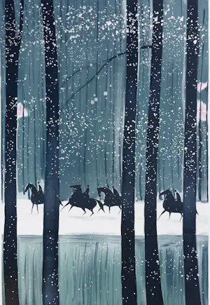 Serge LASSUS - Ruiters in de winter, originele gesigneerde LITHOGRAAF, 250 exemplaren kopen? Bied vanaf 80!