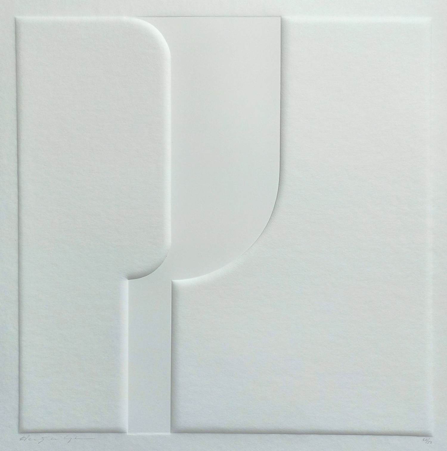 Harry van Kuyk - Geometrische compositie, reliëfdruk verkocht voor € 195!