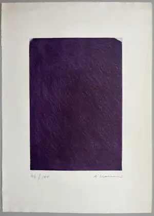 Arnulf Rainer - Violette Zudeckung - Signierte und nummerierte Original Aquatinta Radierung kopen? Bied vanaf 2200!