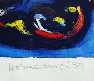 Theo Wolvecamp - Abstracte compositie, zeefdruk (ingelijst) kopen? Bied vanaf 1!