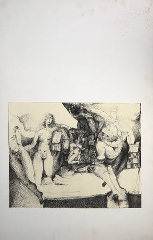 Franscz Witte - Pentekening, Zonder titel kopen? Bied vanaf 35!