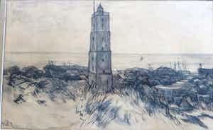 Niet of onleesbaar gesigneerd - Zeegezicht verkocht voor € 10!