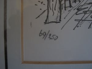 Charles Eyck - Monumentaal Limburgs Kunstenaar - gesign. Houtsnede "Avondwandeling" 1977 kopen? Bied vanaf 10!