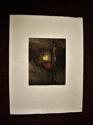 Rainer Viktorin - prominent Oostenrijks graficus- handgekleurde Ets - Nachtlicht - E.A. exemplaar kopen? Bied vanaf 30!