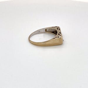 18K Goud - handgemaakte witgouden ring met 3 roosgeslepen diamanten. maat 52,5(16,75) 2,29g kopen? Bied vanaf 200!