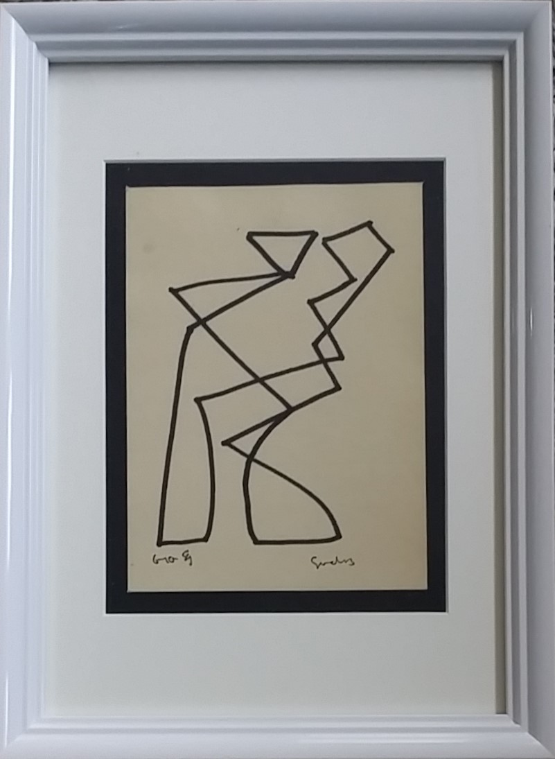 Siep van den Berg - Tango dansen - inkt op papier kopen? Bied vanaf 150!