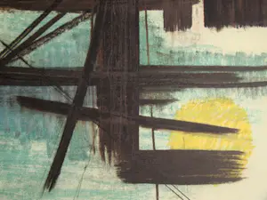 Hans Hartung - Pastel P. 1950 - 3 - Offsetlithografie gesigneerd en gedateerd - 1961 kopen? Bied vanaf 100!