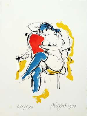 Nic Jonk - Zittend naakt verkocht voor € 55!