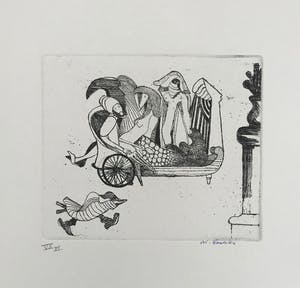 Vic Gentils - Gesigneerde ets - 1981 - 'De Sofa' - VII/XX kopen? Bied vanaf 35!