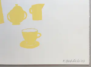 Klaas Gubbels - zeefdruk - ‘Geel Servies’ - 2005 kopen? Bied vanaf 285!