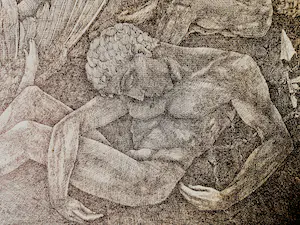 Pieter Starreveld - Zeldzame 1944 Lithografie "Naakten" in een door j.c. Jongens gemaakte lijst kopen? Bied vanaf 65!