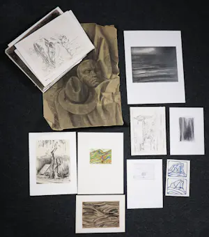 AcheterJanus Nuiten - Verschillende technieken, Lot van 59 diverse landschappen? Enchérissez de 100!