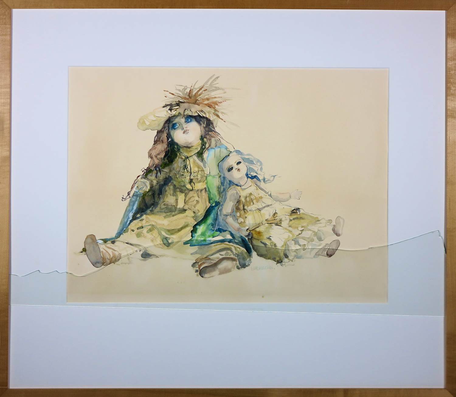 Karla Buchel - Aquarel op papier, Romantiek - Ingelijst kaufen? Bieten Sie von 20!
