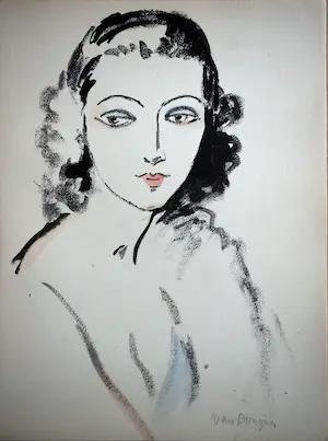 AcheterKees van Dongen - Portrait de femme? Enchérissez de 950!