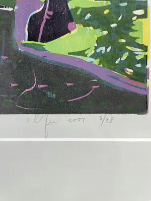 Vincent van Ojen - Oude Eik - Houtsnede - 2001 - Ingelijst kopen? Bied vanaf 250!