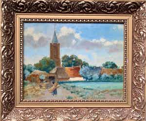 Jan Bakker - oogst op het Zuid-Hollandse platteland anno 1925 verkocht voor € 135!