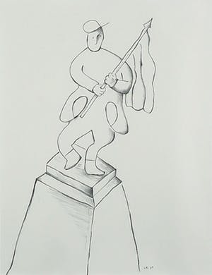 Steef Roothaan - Potlood, Zonder titel - Ingelijst kopen? Bied vanaf 1!