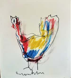 Anton Heyboer - De oervogel . verkocht voor € 250!