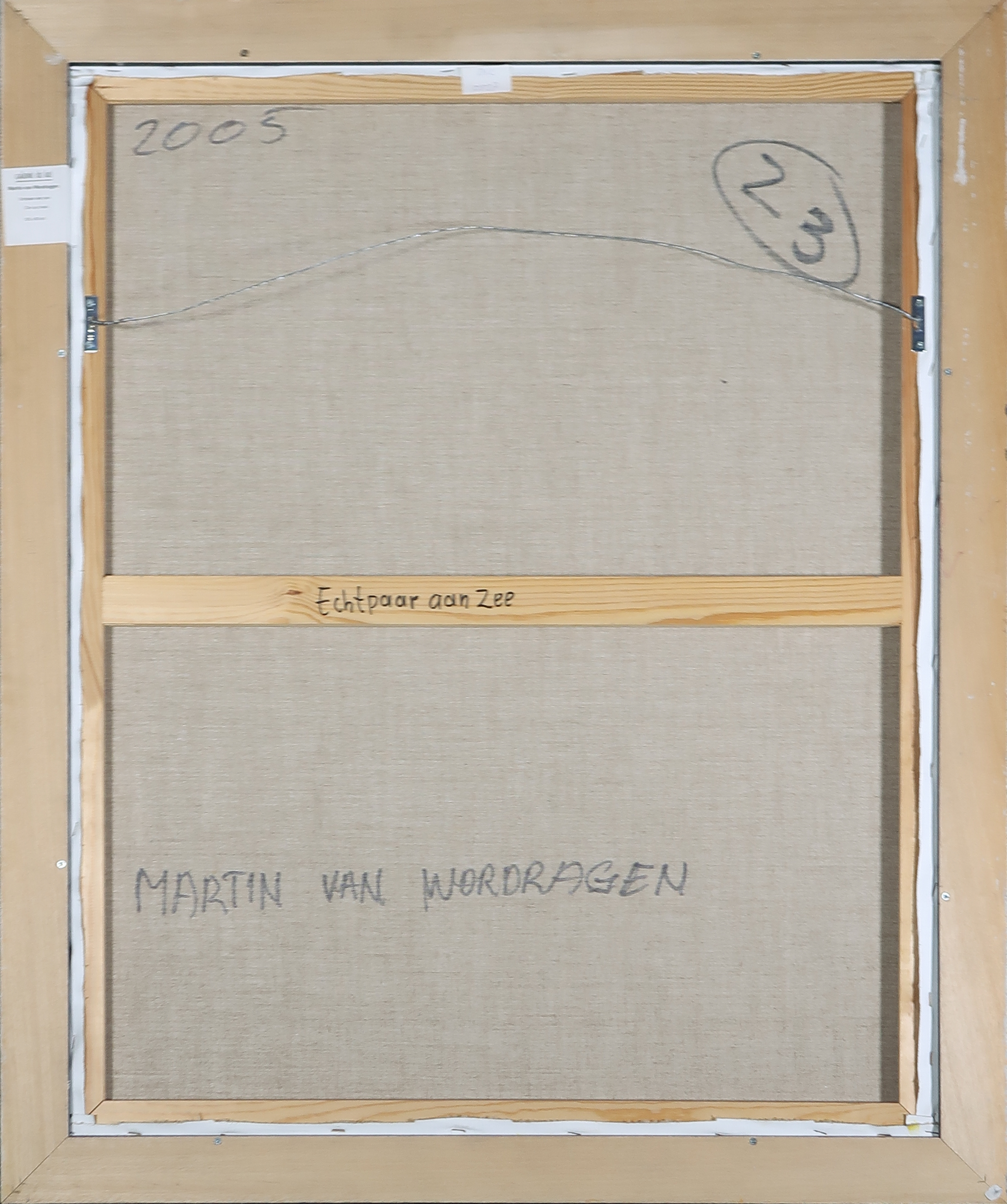 Martin van Wordragen - Olieverf op doek, Echtpaar aan zee - Ingelijst kopen? Bied vanaf 400!