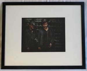 Niet of onleesbaar gesigneerd - Foto , 2 Mijnwerkers - ingelijst kopen? Bied vanaf 1!