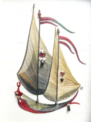 Cecile Dreesmann - Schip met "edelstenen". kopen? Bied vanaf 500!