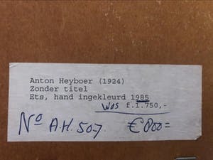 Anton Heyboer - Handgekleurde Ets, Z.T. - Ingelijst kopen? Bied vanaf 175!