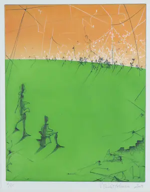 Ronald Tolman - Ets en aquatint, Feest in de verte - Ingelijst kopen? Bied vanaf 80!