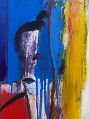 Henk Severens - Femme Jaune - Acryl op doek - 125x120 cm kopen? Bied vanaf 490!