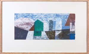 Henri Plaat - Gouache, Zonder titel - Ingelijst verkocht voor € 100!