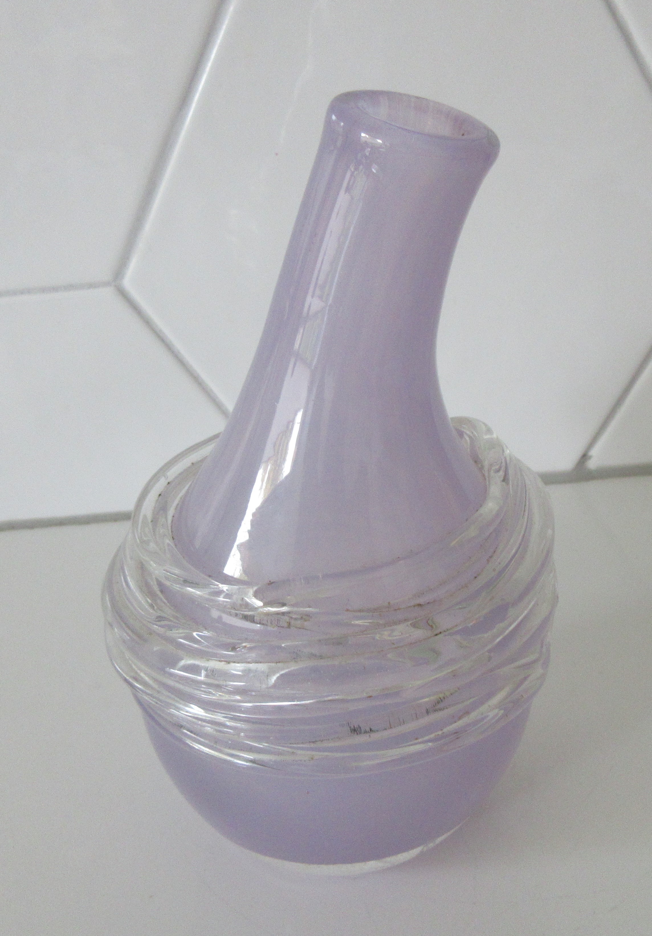 Fidrio - Lila hand geblazen dik glazen draadvaasje kopen? Bied vanaf 8!