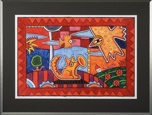 Michiel Molenaar - Zeefdruk, Zonder titel - Ingelijst zonder glas kopen? Bied vanaf 50!