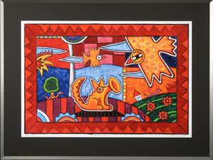 Michiel Molenaar - Zeefdruk, Zonder titel - Ingelijst zonder glas verkocht voor € 50!