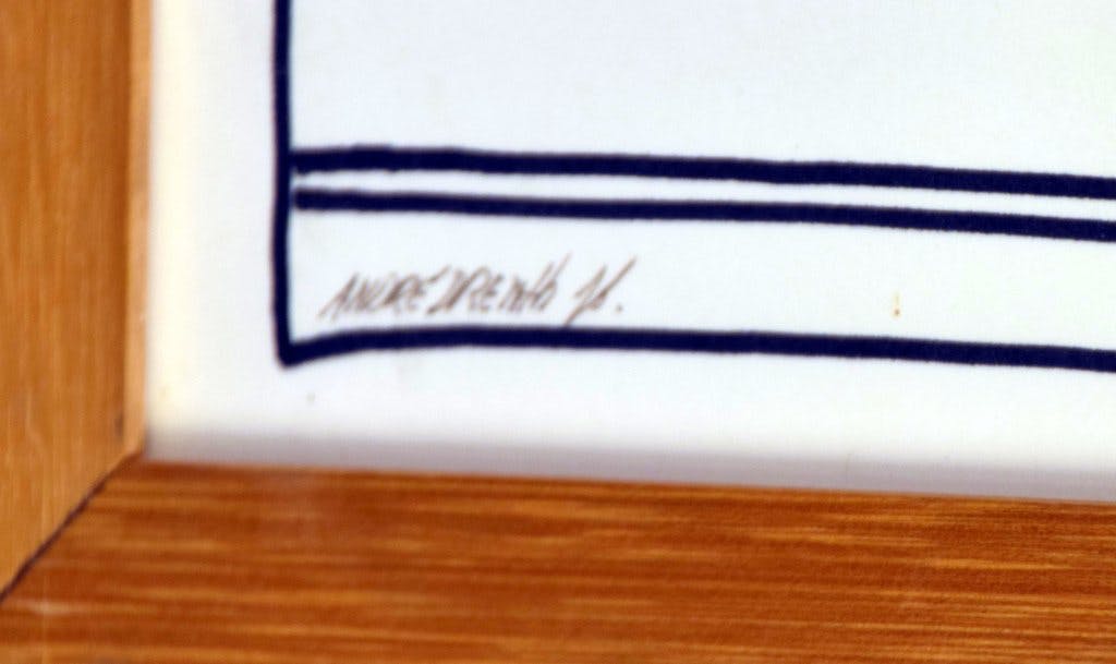 André Drenth - Nogmaals een keer - 1976 - Viltstift en Aquarel op papier - BKR Groningen kopen? Bied vanaf 10!