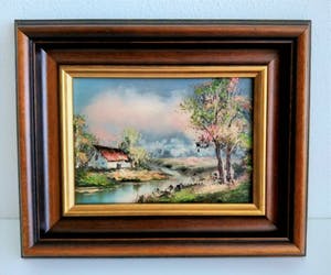 Henner Knauf - (1901-1974) boerderij aan het water, olieverf op doek kopen? Bied vanaf 35!