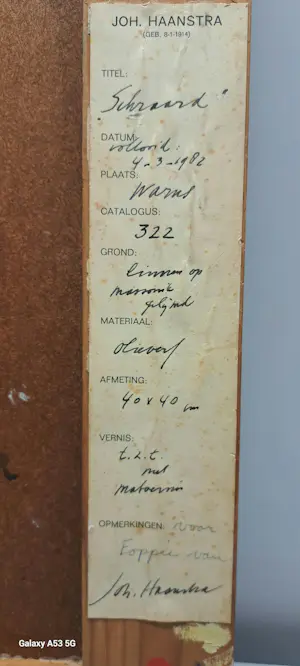 AcheterJohan Haanstra - Schraard? Enchérissez de 250!