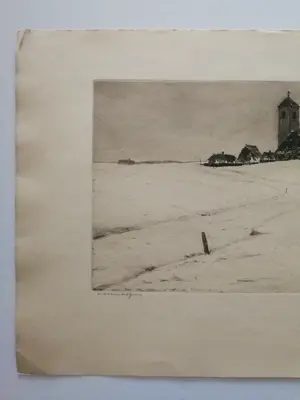 Willem Witjens - Winterlandschap. kopen? Bied vanaf 55!