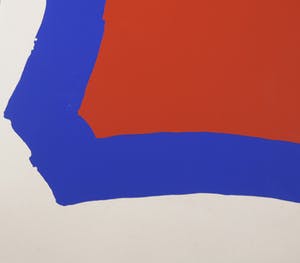 Bram Bogart - Zeefdruk, Blauw Rood kopen? Bied vanaf 150!