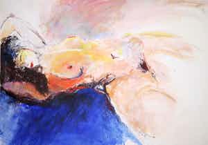 Franscz Witte - Gemengde techniek op papier, Naakt (Groot) verkocht voor € 80!