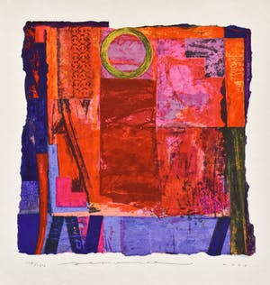 Jos Verwiel - Abstract rood II kopen? Bied vanaf 50!