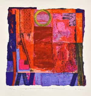 Jos Verwiel - Abstract rood II verkocht voor € 50!