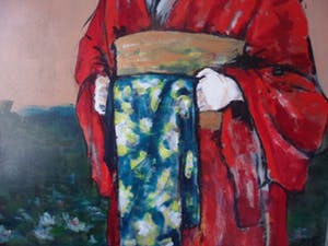 Anke Peddemors - Acryl op doek. "geisha". kopen? Bied vanaf 100!