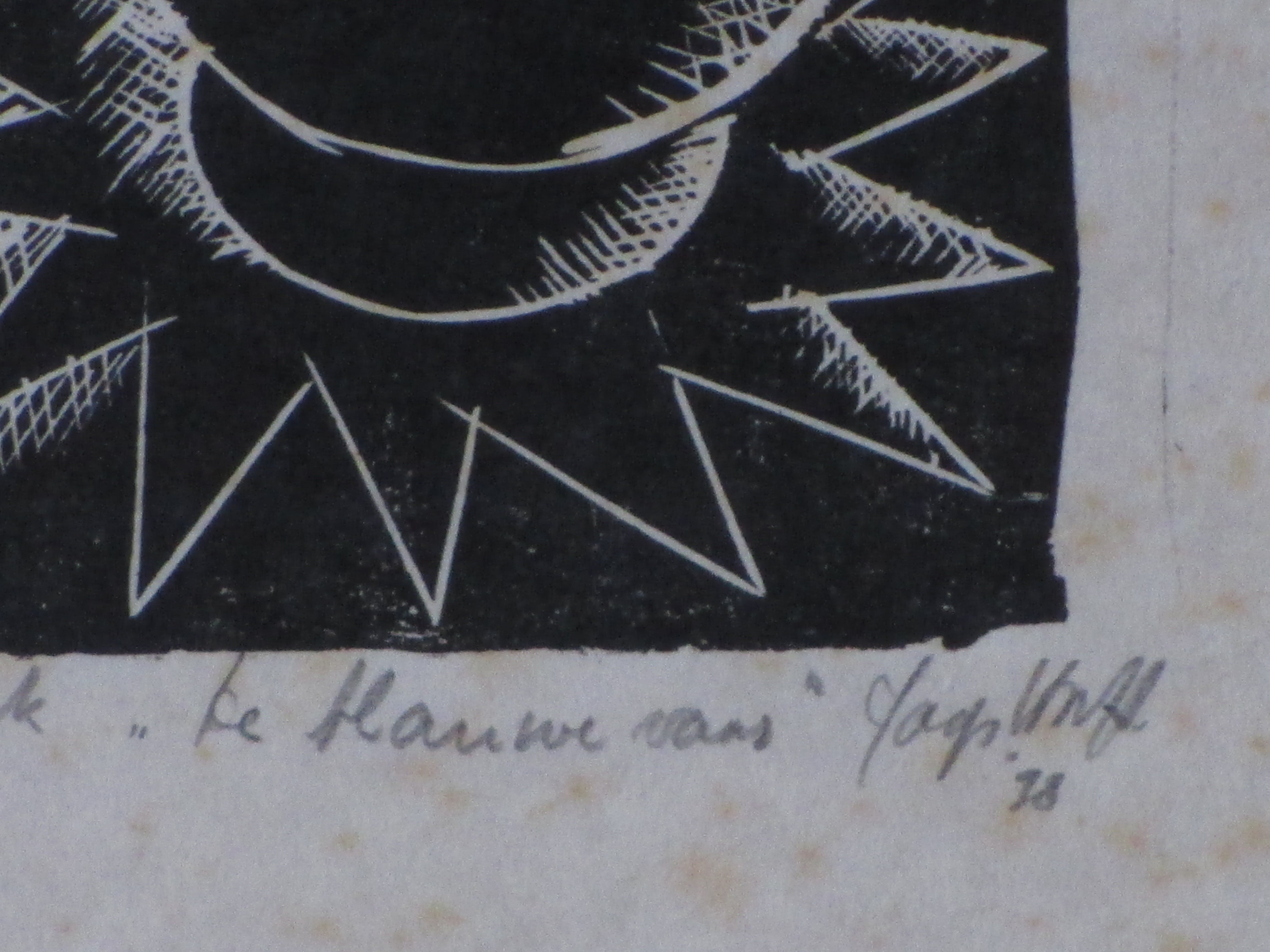 Niet of onleesbaar gesigneerd - Bloemen in vaas - Houtsnede kopen? Bied vanaf 1!